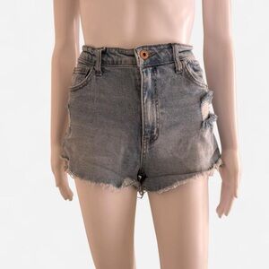 Celebrity Pink Distressed Blue Jean Shorts